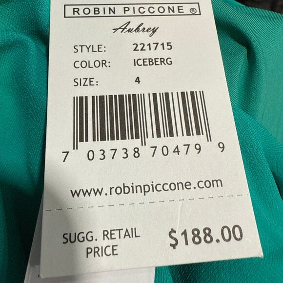 Robin Piccone Iceberg Aubrey Lace Up One Piece Sz 4 NWT - Picture 8 of 13